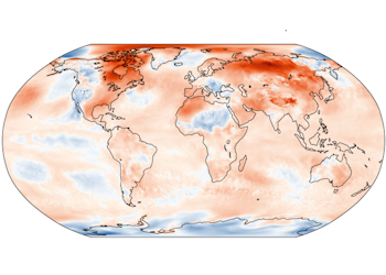 Anomalia da temperatura do ar à superfície em novembro de 2024 em relação à normal climatológica 1991–2020. Fonte: Copernicus Climate Change Service/ECMWF